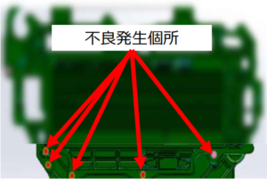 不良発生部分